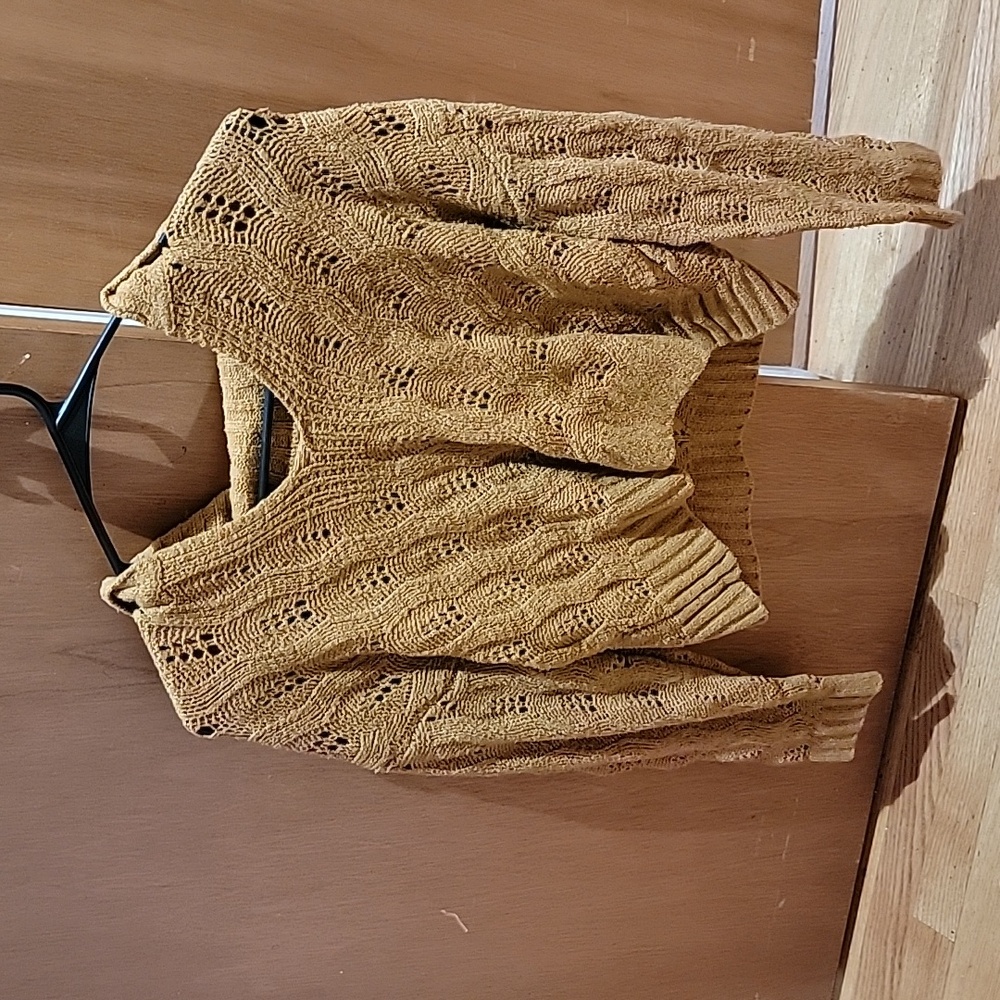 Cropped brown sweater